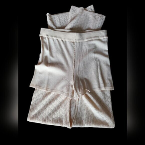 High Waist Knit Lace Summer Pants  Flared Leg NWT Sz M Tall - Picture 5 of 10